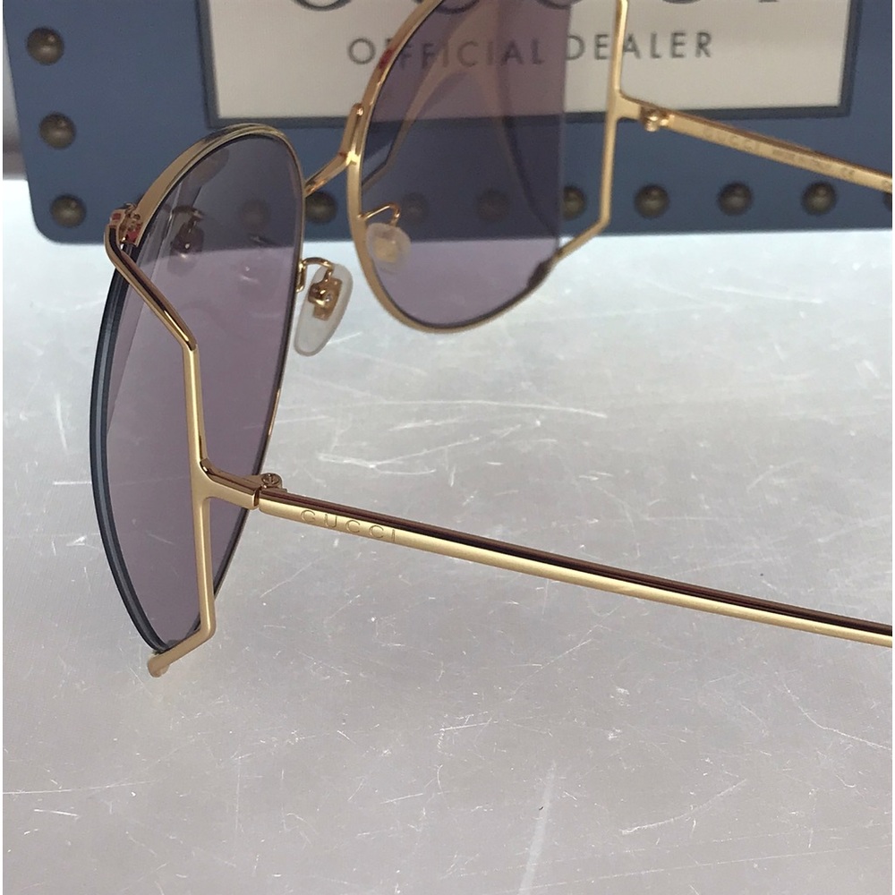 Gucci GG0252S 013 63 Oversize Butterfly Ladies Sunglasses - Picture 9 of 16